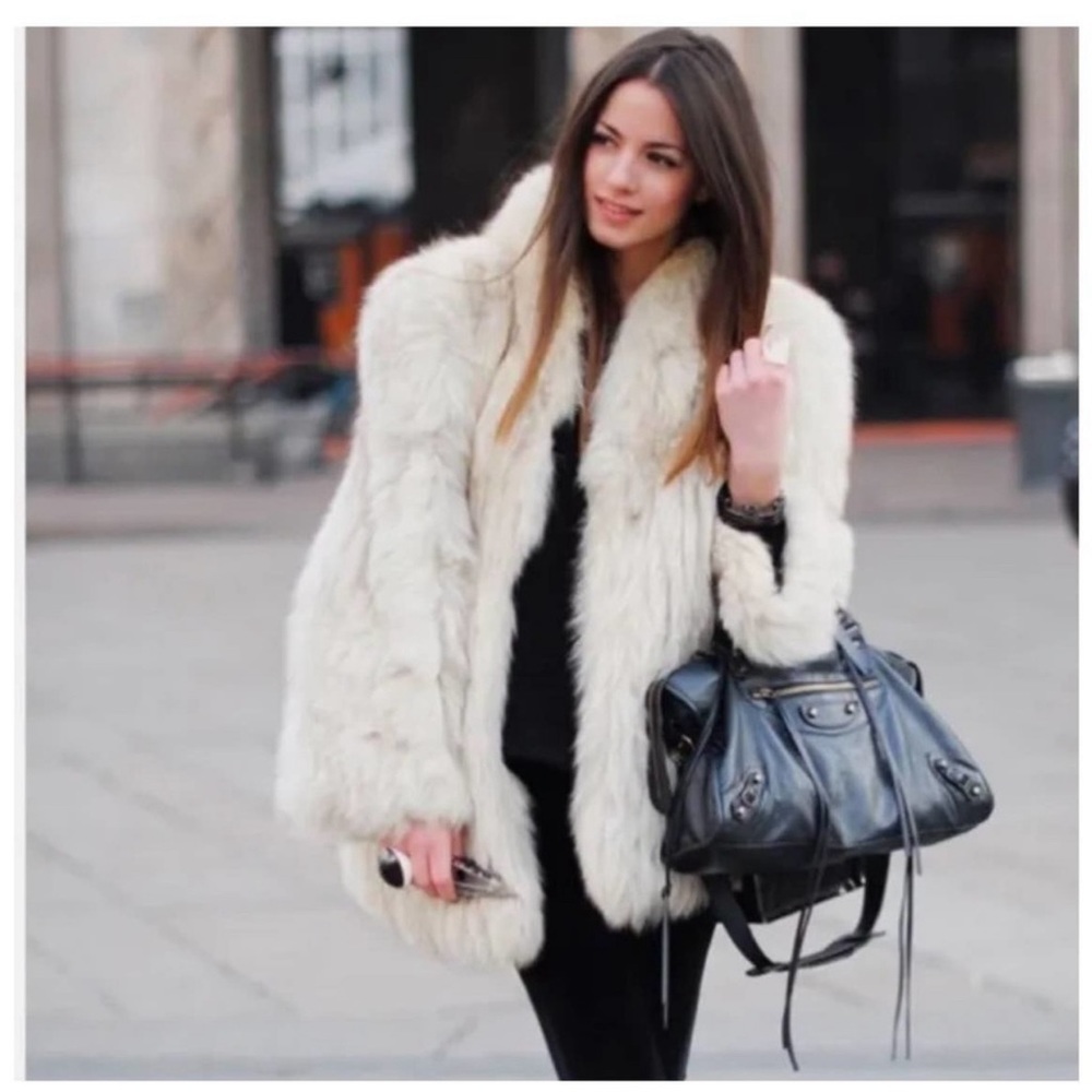 Vintage real silver fox fur coat ✨